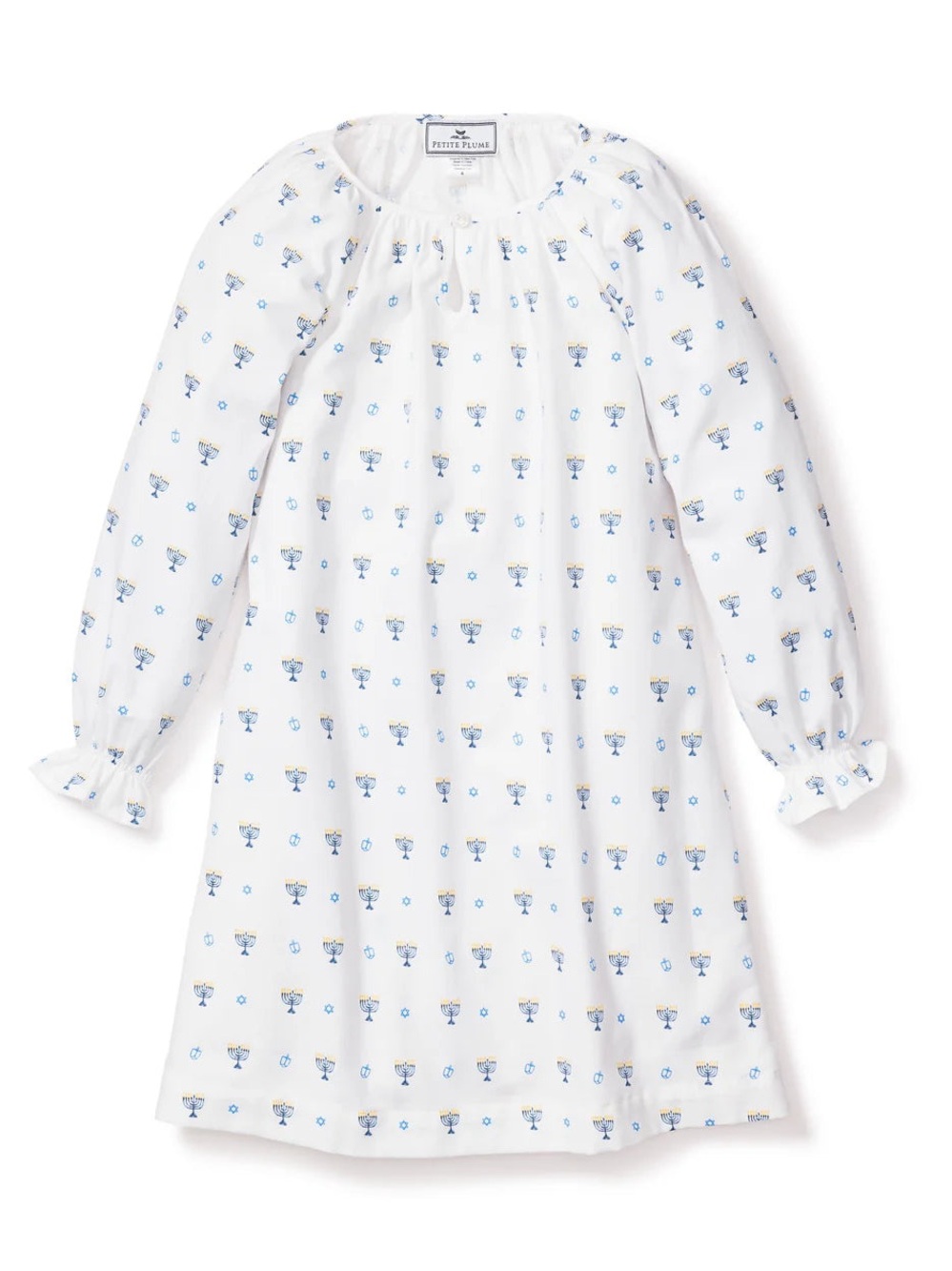 Petite Plume Girls Happy Hanukkah Delphine Nightgown Pajama Menorah print size 5